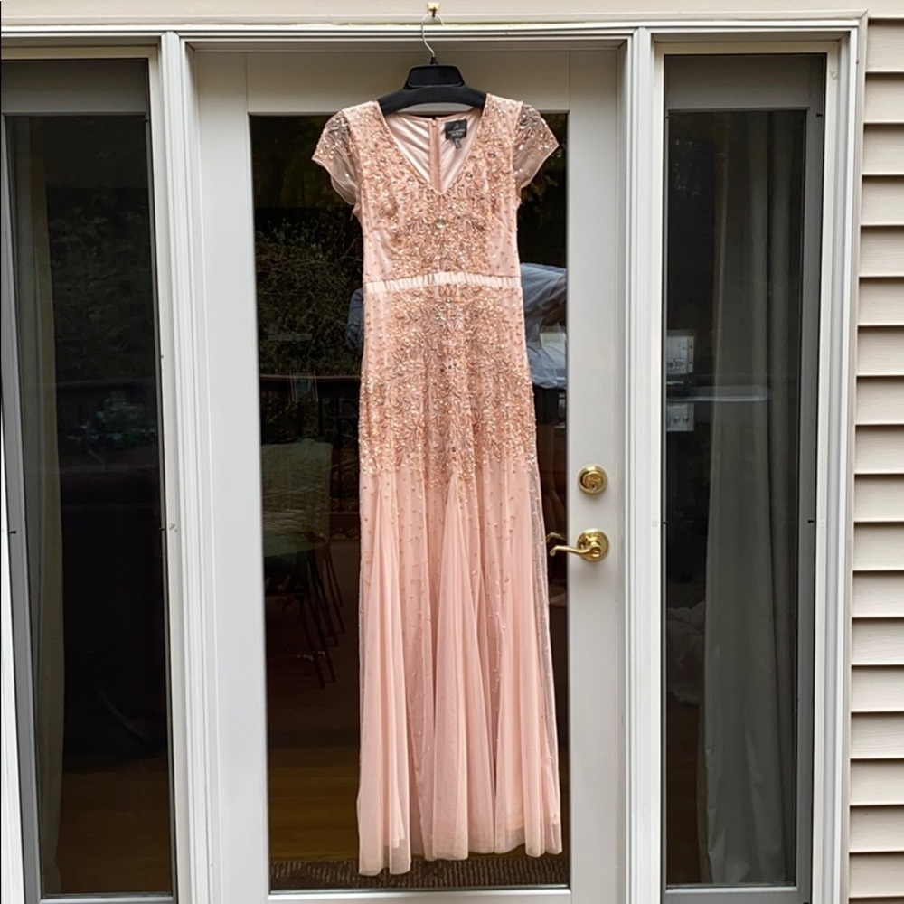 Blush Adrianna Papell Beaded Dress - Picture 3 of 8